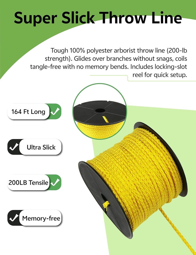 WiseRoot Arborist Throw Line Kit: Ultra Slick Throw Rope & 11/15Oz 900D Throw Weight with Reflective Storage Bag, Arborist Equipment for Tree Work, Climbing, Trimming, High Limb Rigging - Image 4